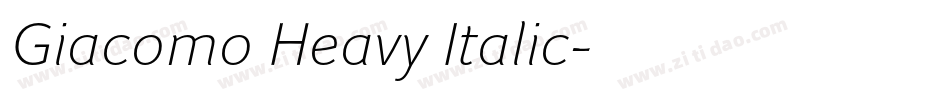 Giacomo Heavy Italic字体转换
